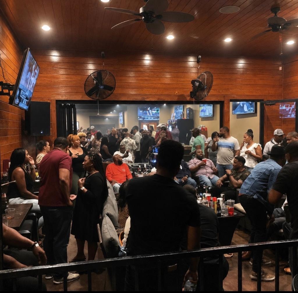 Guests enjoying a private event at Downtown Cigar Company